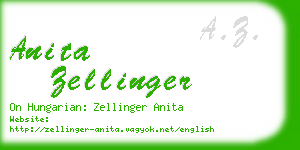 anita zellinger business card